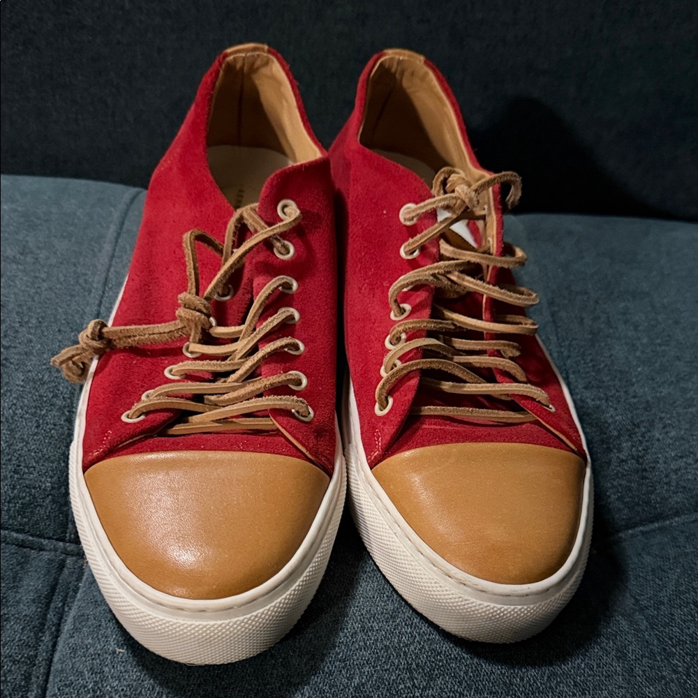 Kenneth Cole Red and Tan Men's Sneakers